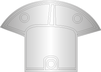Toppfäste, aluminium
