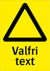 AFS varningssymbol med valfri text