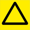 Varningstriangel med symbol enl 214051-214099