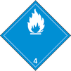 ADR-kod – dekal – Klass 4.3, Ämnen som avger brandfarlig gas…. B/V