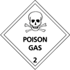 IMDG-kod – dekal – Klass 2.3, Giftiga gaser