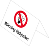 Rökning förbjuden – Bordsskylt, dubbbelsidig