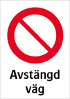 Avstängd väg