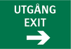 Utgång Exit, pil höger