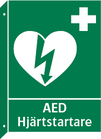 AED Hjärtstartare, flaggskylt