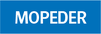 MOPEDER. Rumsdörrskylt, blå/vit