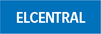 ELCENTRAL. Rumsdörrskylt, blå/vit