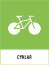 Fraktionsskylt, CYKEL, Yellow Green