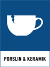 Fraktionsskylt, PORSLIN & KERAMIK, Gentian Blue