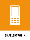 Fraktionsskylt, SMÅELEKTRONIK, Bright Red Orange