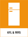 Fraktionsskylt, KYL & FRYS, Bright Red Orange