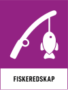 Fraktionsskylt, FISKEREDSKAP, Signal Violet