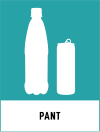 Fraktionsskylt, PANT (PET + BURK), Turquise Blue