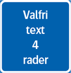 Tilläggstavla lackerad, påbud, blå/vit