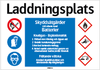 Laddningsplats med skyddsinfo