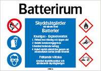 Batterirum med skyddsinfo