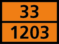ADR (landsvägstransport av farligt gods) – 30/1202, Olja eller diesel, stansad