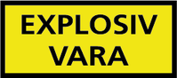 Explosiv vara – Fordonsskylt, reflexutförande