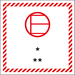 Godshanteringssymbol, enl 180/SS 75011 – Reducerad mängd Röd
